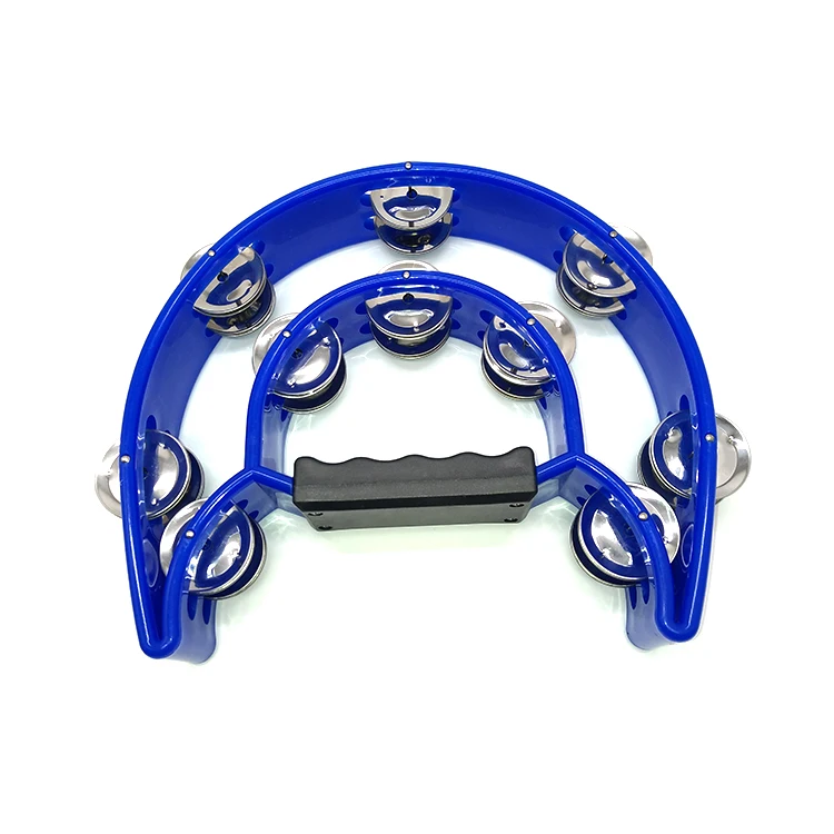 Half Moon Tambourine Double Row Percussion 